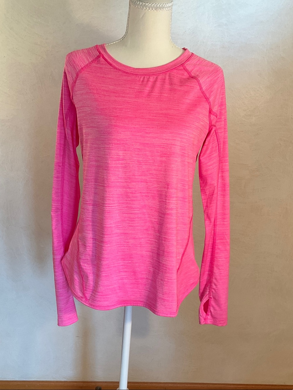 tek gear Women's Long Sleeve Performance Top - Neon Pink